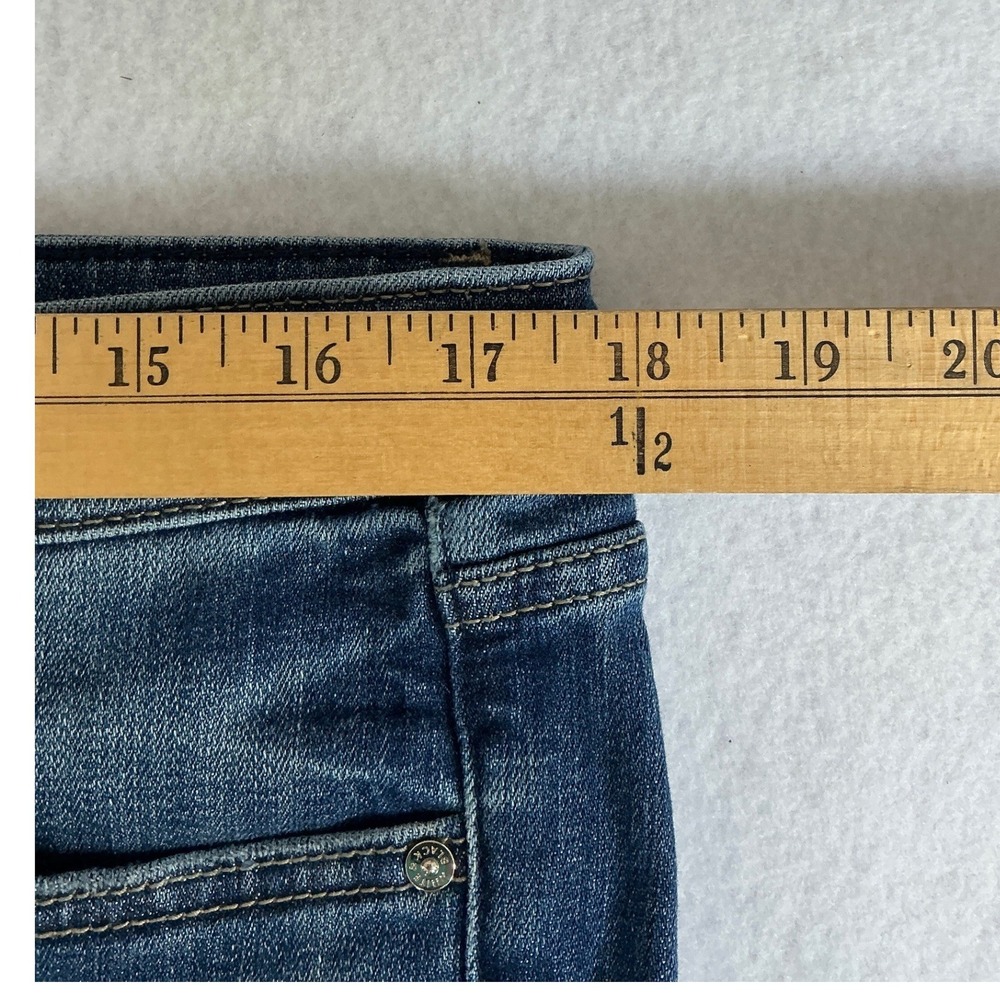 White House Black Market Slim Boot Jeans Womens 14 Blue Mid Rise Everyday Soft - Picture 6 of 9